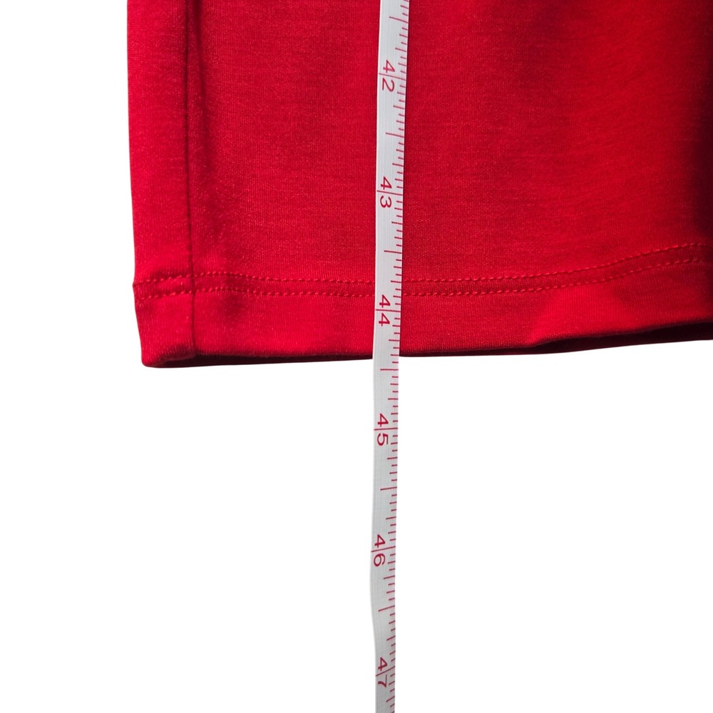 Lauren Ralph Lauren Tie-front sleeveless Jersey Sheath Dress Red 1X Minimalist - Picture 7 of 10